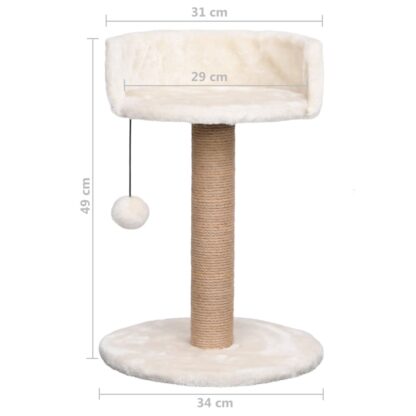 Katzenbaum mit Kratzsäule 49 cm Seegras - Image 8