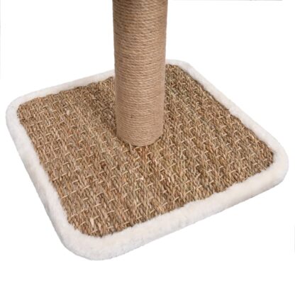 Katzen-Kratzbaum mit Tunnel und Spielzeug 56 cm Seegras - Image 6