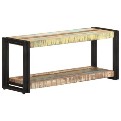 TV-Schrank 90x30x40 cm Altholz Massiv - Image 8