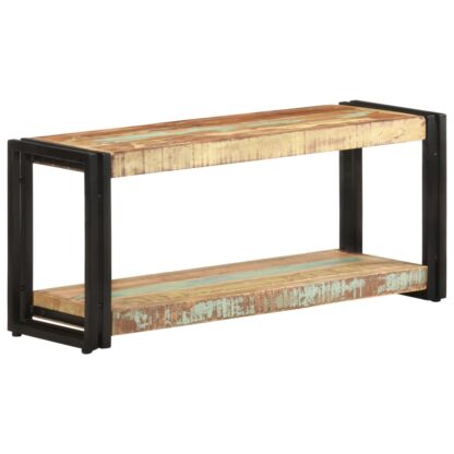 TV-Schrank 90x30x40 cm Altholz Massiv - Image 9