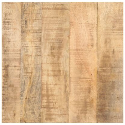 Beistelltisch mit Rädern 40x40x42 cm Raues Mangoholz - Image 4