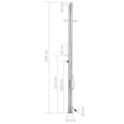 Gartendusche 220 cm Edelstahl - Image 11