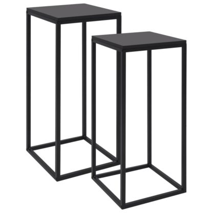 Beistelltische 2 Stk. Schwarz Stahl - Image 2