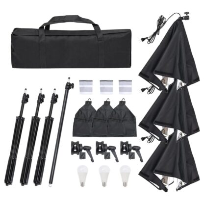 Fotostudio-Set mit Beleuchtung, Hintergrund und Reflektor - Image 2