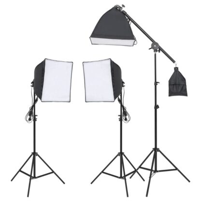 Fotostudio-Set mit Beleuchtung, Hintergrund und Reflektor - Image 3