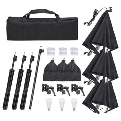 Fotostudio-Set mit Beleuchtung, Hintergrund und Reflektor - Image 2