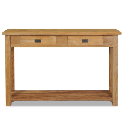 Konsolentisch Massivholz Teak 120x30x80 cm - Image 2