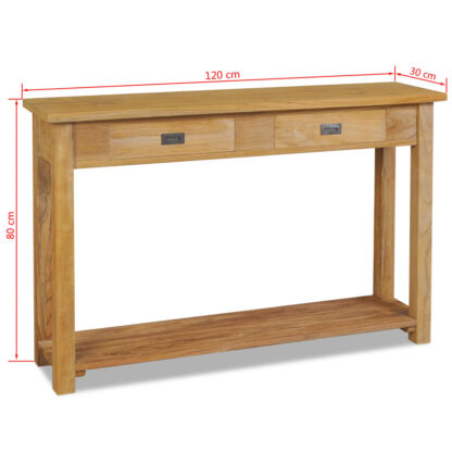 Konsolentisch Massivholz Teak 120x30x80 cm - Image 7
