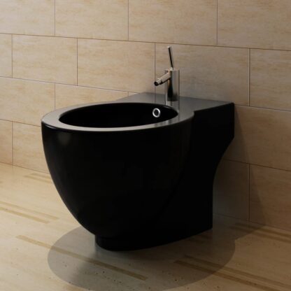 Keramik-WC & Bidet-Set Schwarz - Image 3