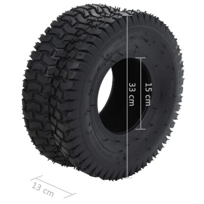 Schubkarrenreifen 2 Stk. 15x6.00-6 4PR Gummi - Image 6