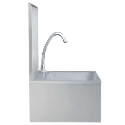 Handwaschbecken mit Wasserhahn und Seifenspender Edelstahl - Image 7