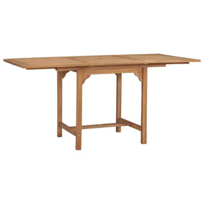 Ausziehbarer Gartentisch (110-160)×80×75 cm Massivholz Teak - Image 2