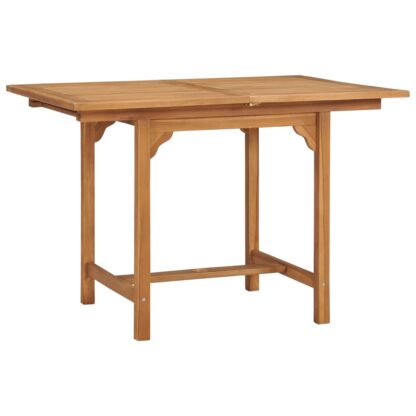 Ausziehbarer Gartentisch (110-160)×80×75 cm Massivholz Teak - Image 3