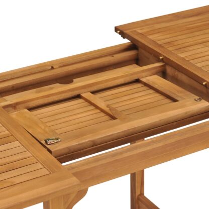 Ausziehbarer Gartentisch (110-160)×80×75 cm Massivholz Teak - Image 7