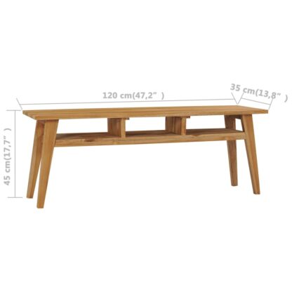 TV-Schrank 120x35x45 cm Teak Massivholz - Image 6