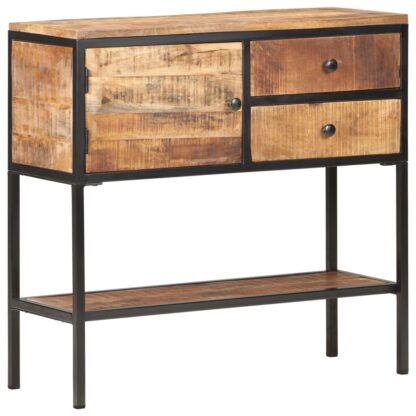 Sideboard 85x30x80 cm Raues Mangoholz - Image 11