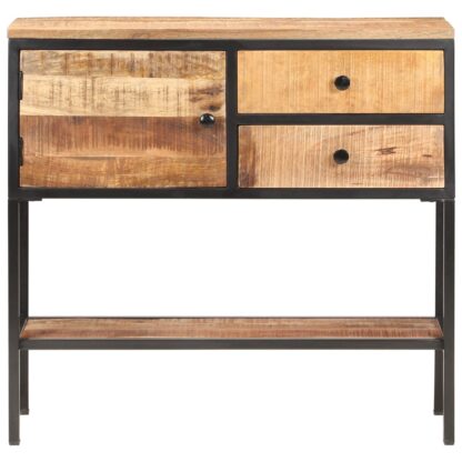 Sideboard 85x30x80 cm Raues Mangoholz - Image 3