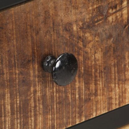 Sideboard 85x30x80 cm Raues Mangoholz - Image 5