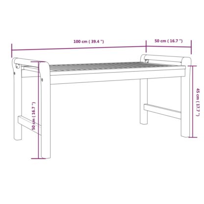 Couchtisch 100x50x50 cm Massivholz Akazie - Image 7