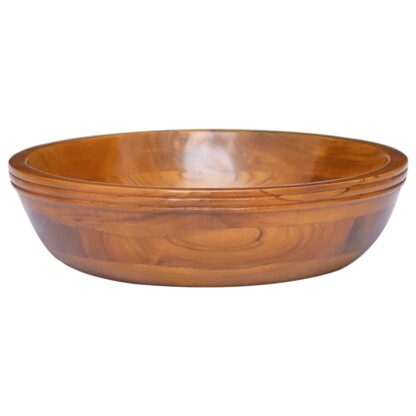 Waschbecken Massivholz Teak Φ40x10 cm - Image 3