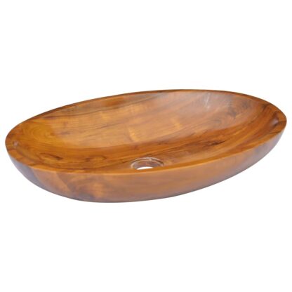 Waschbecken Massivholz Teak 60x40x10 cm - Image 4