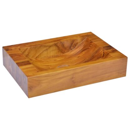 Waschbecken Massivholz Teak 50x35x10 cm - Image 3