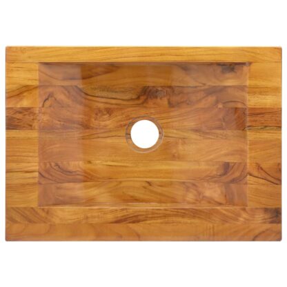 Waschbecken Massivholz Teak 50x35x10 cm - Image 4