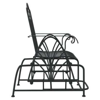 Schaukelstuhl 61 cm Schwarz Stahl - Image 4