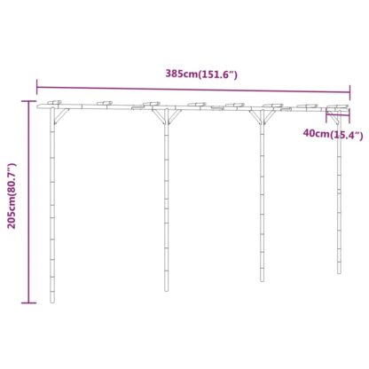 Pergola Bambus 385x40x205 cm - Image 7