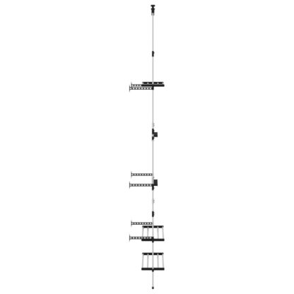 Teleskop-Gartenregal mit 3 Ablagen Silber Aluminium - Image 4