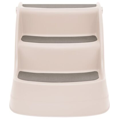 Hundetreppe mit 3 Stufen Klappbar Creme 50x38x38 cm Kunststoff - Image 3