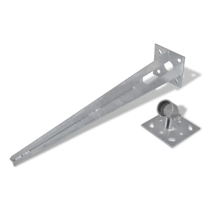 Bodenanker und Strebenplatte 2 Stk. Stahl - Image 2
