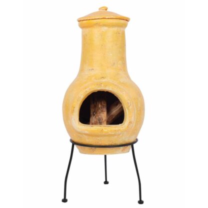 RedFire Gartenkamin Tampico Gelb 31x31x68 cm Ton - Image 3