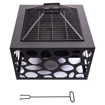 RedFire Feuerstelle mit Grill Mikor Schwarz - Image 3