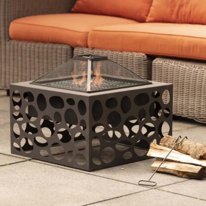 RedFire Feuerstelle mit Grill Mikor Schwarz - Image 6