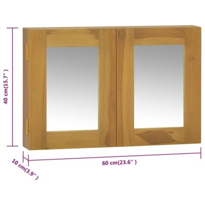 Spiegelschrank 60x10x40 cm Massivholz Teak - Image 9