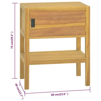 Badschrank 60x40x75 cm Massivholz Teak - Image 8