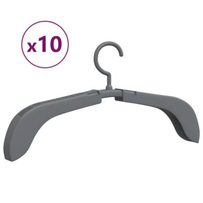 Ausziehbare Kleiderbügel 10 Stk. Grau - Image 2