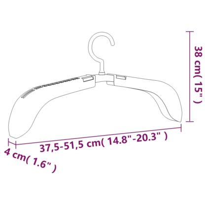 Ausziehbare Kleiderbügel 10 Stk. Grau - Image 8
