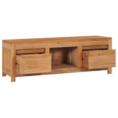 TV-Schrank 100×30×35 cm Massivholz Teak - Image 5