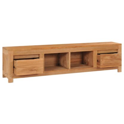 TV-Schrank 135x30x35 cm Massivholz Teak - Image 2