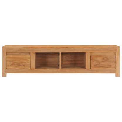 TV-Schrank 135x30x35 cm Massivholz Teak - Image 3