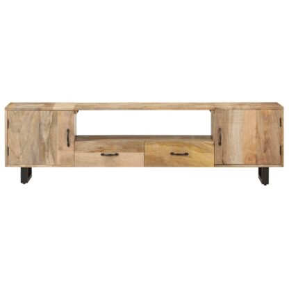 TV-Schrank 160x30x45 cm Massivholz Mango - Image 2