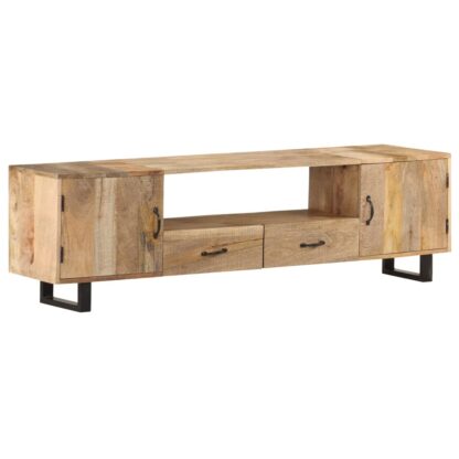 TV-Schrank 160x30x45 cm Massivholz Mango - Image 11