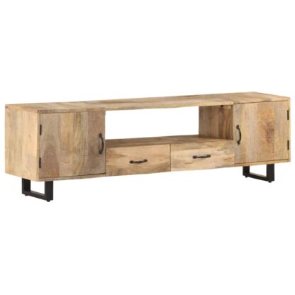 TV-Schrank 160x30x45 cm Massivholz Mango - Image 8