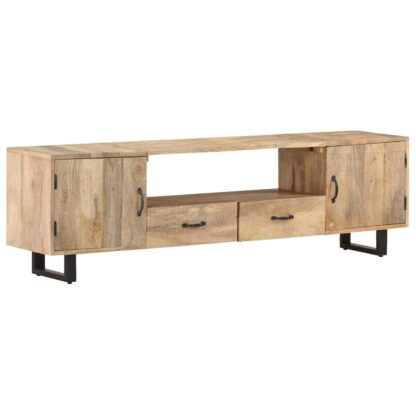 TV-Schrank 160x30x45 cm Massivholz Mango - Image 9