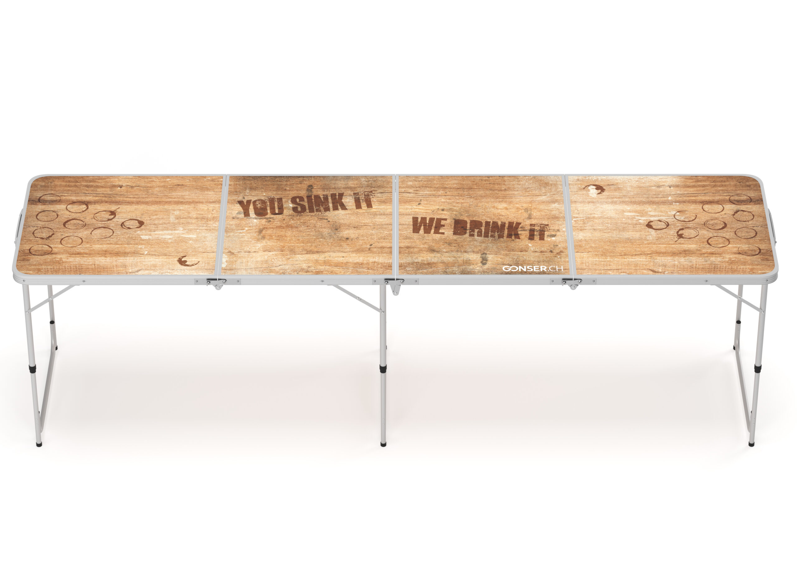 Beer-Pong Tisch WOOD 240 x 60 cm –