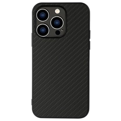 iPhone 14 Pro Slim Gummi Hülle TPU Carbon Optik Schwarz