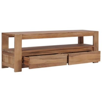 TV-Schrank 120 x 30 x 40 cm Massivholz Teak - Image 2
