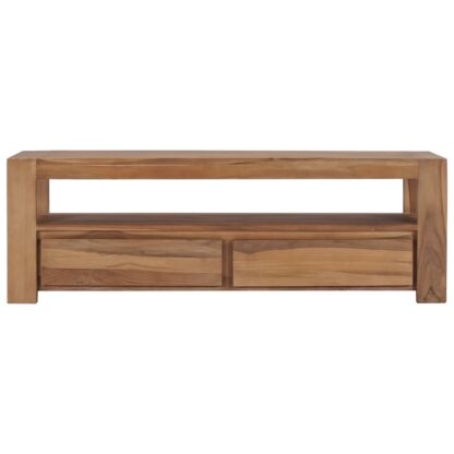 TV-Schrank 120 x 30 x 40 cm Massivholz Teak - Image 3